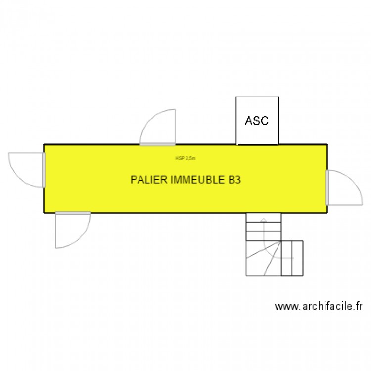 PALIER IMMEUBLE B3. Plan de 0 pièce et 0 m2