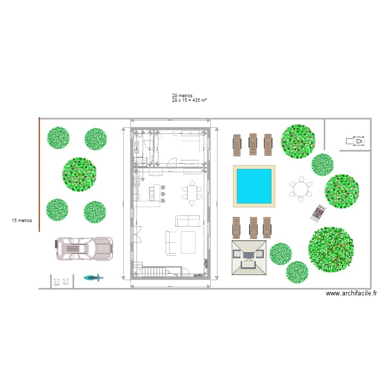 progreso rdc et un étage. Plan de 0 pièce et 0 m2