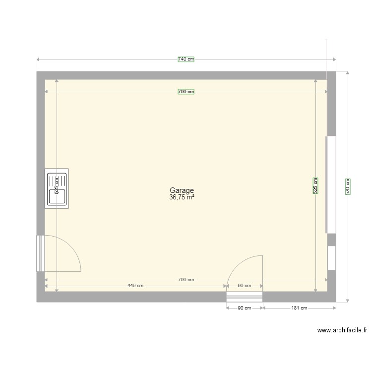 garage PSM. Plan de 0 pièce et 0 m2