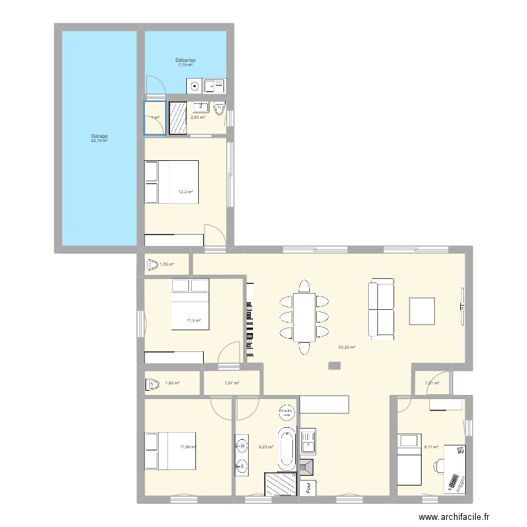 Maison V02 - Essai 8. Plan de 0 pièce et 0 m2