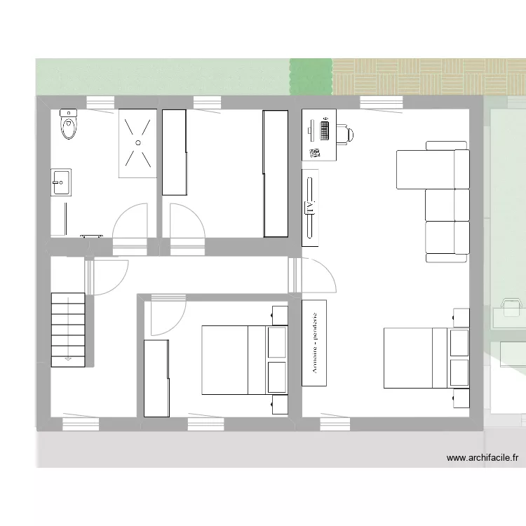 Maison Nath avec chambre. Plan de Maison Nath avec chambre. Plan de