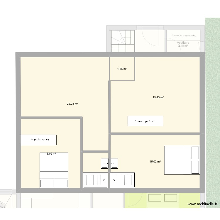 idée maison. Plan de 13 pièces et 231 m2