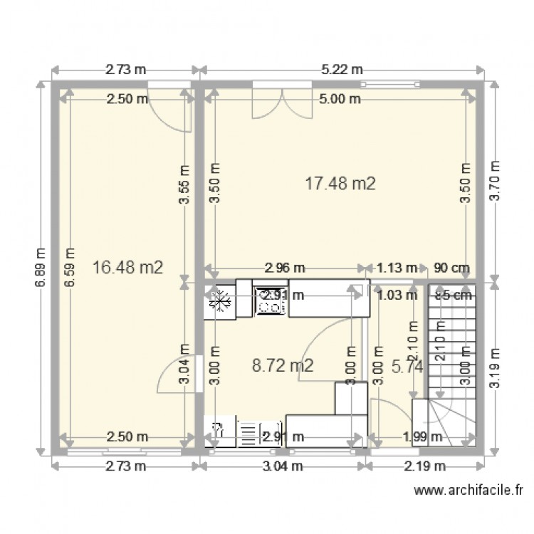 projet amenagement cuisine. Plan de 0 pièce et 0 m2