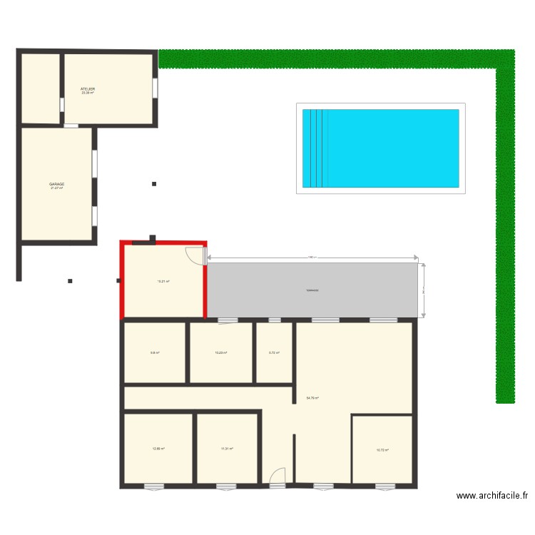 maison plan extension. Plan de 0 pièce et 0 m2