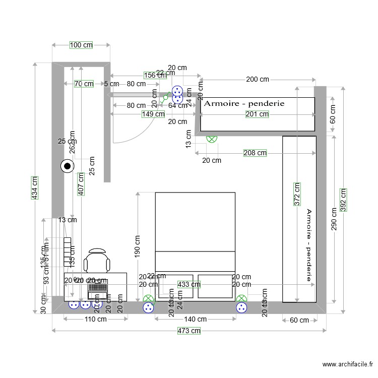 CHAMBRE SOUS SOL. Plan de 0 pièce et 0 m2