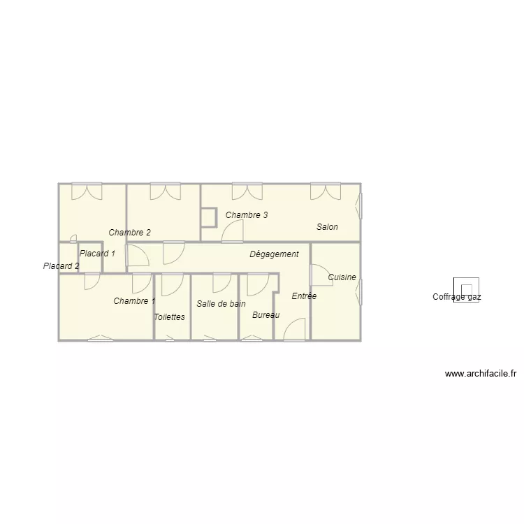 Croquis BLANVILLAIN. Plan de 