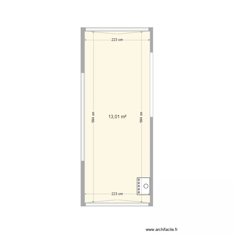 20 pieds Vestiaire TC. Plan de 