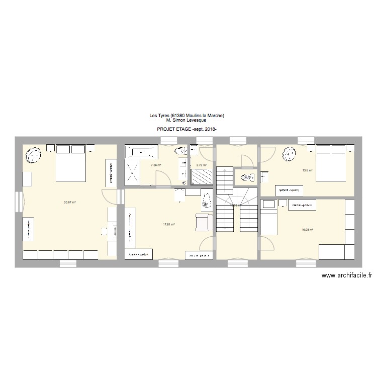 Les Tyres Etage v1  sept 2018. Plan de 0 pièce et 0 m2