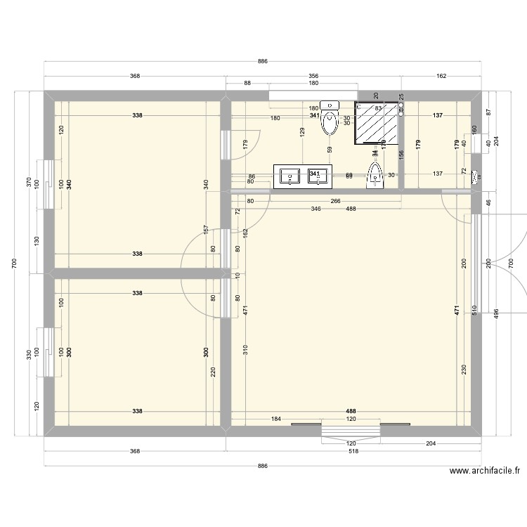Nouveau plan bungalow. Plan de 0 pièce et 0 m2