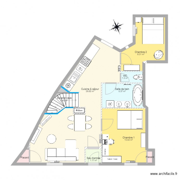 Appartement après 7B. Plan de 0 pièce et 0 m2