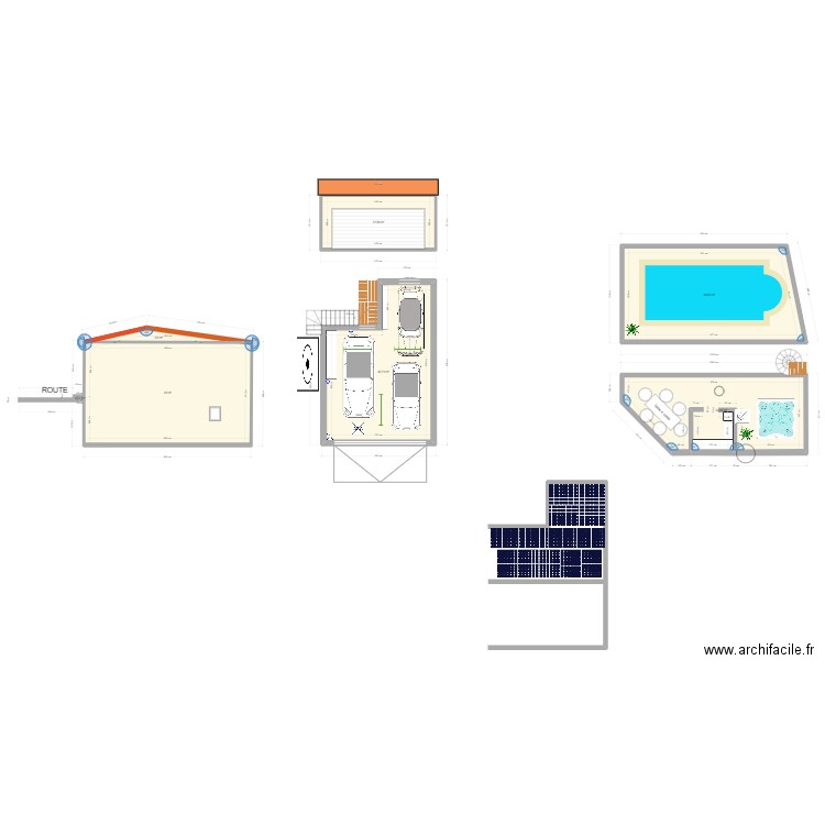 garage2. Plan de 6 pièces et 191 m2