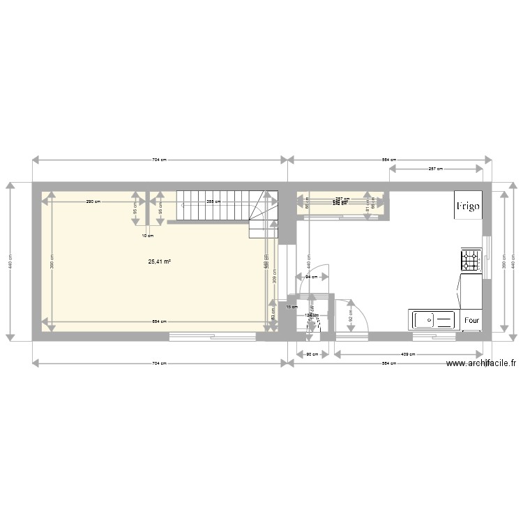 gagnard modification cuisine . Plan de 0 pièce et 0 m2