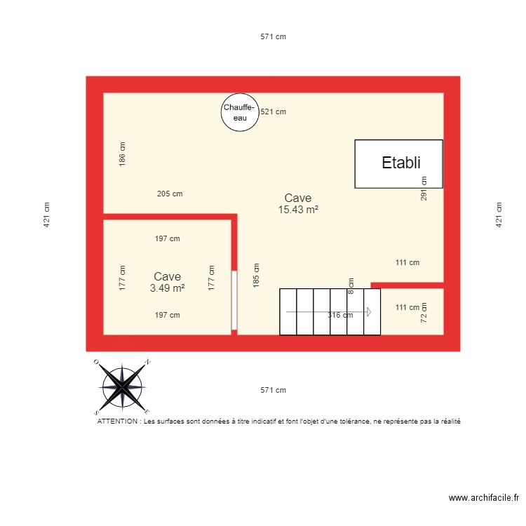 BI 1610 cave coté. Plan de 0 pièce et 0 m2