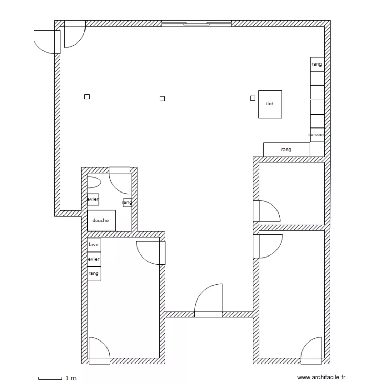 rdc aumont meubl&eacute;. Plan de 