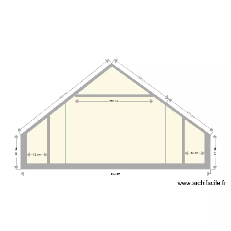 plan coupe Bere. Plan de 