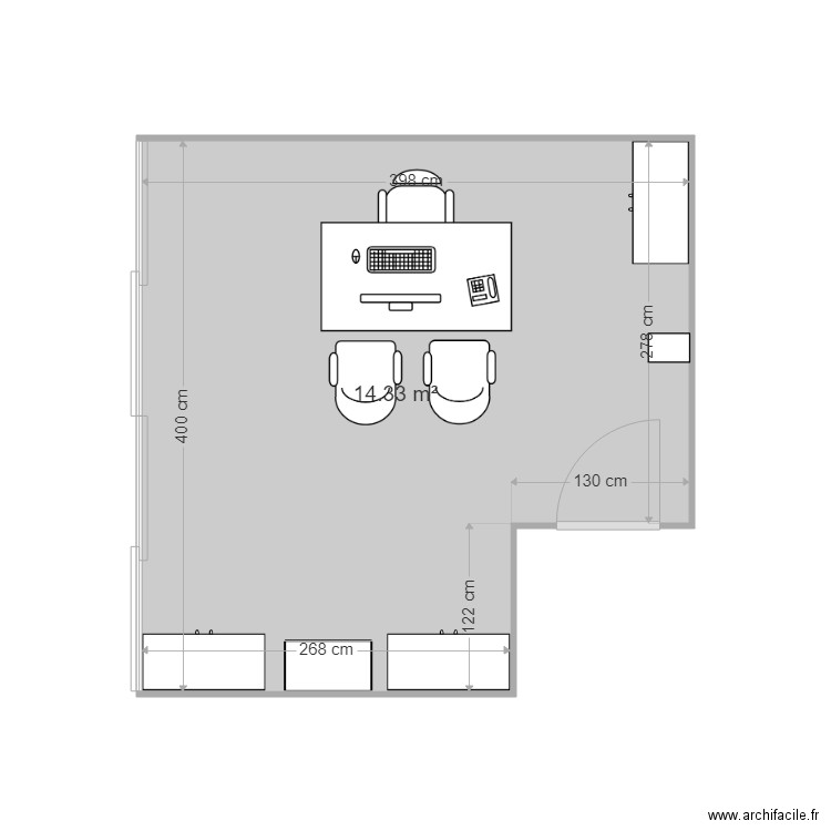 Bureau Angelina. Plan de 0 pièce et 0 m2