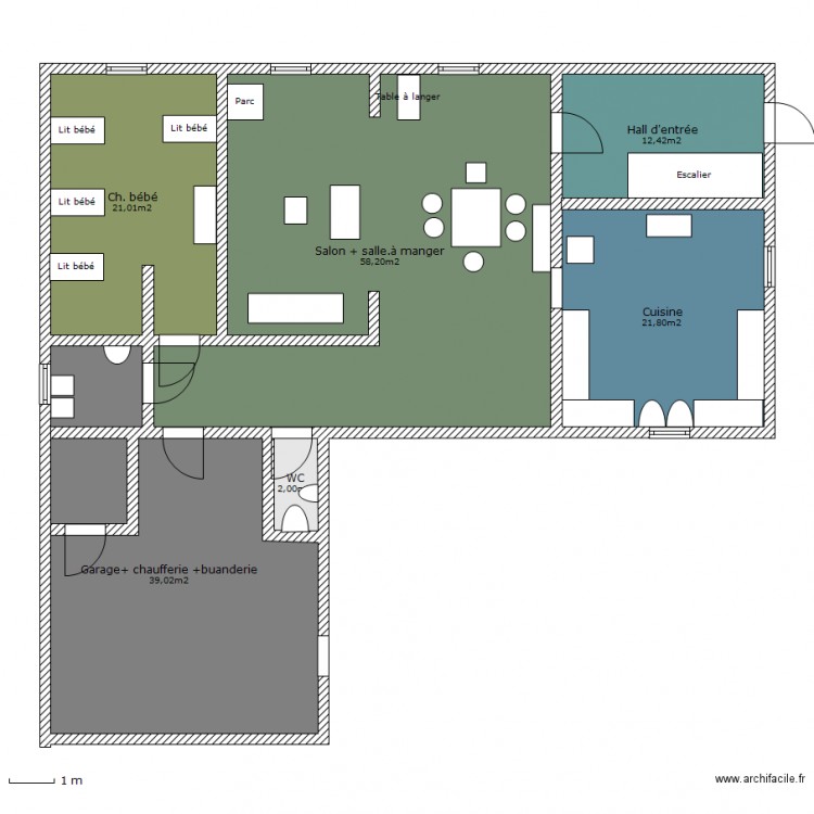 Maison. Plan de 0 pièce et 0 m2