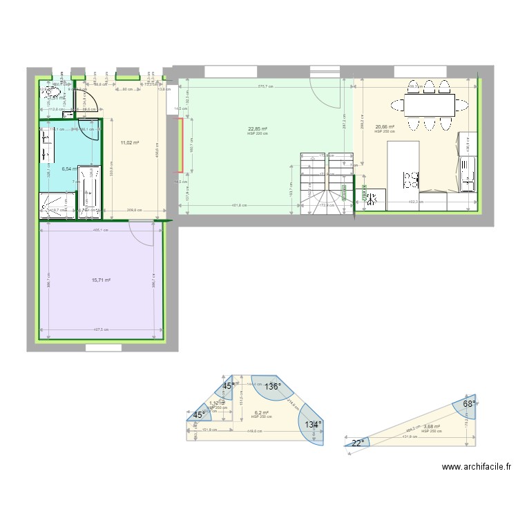 DECONINCK. Plan de 21 pièces et 179 m2