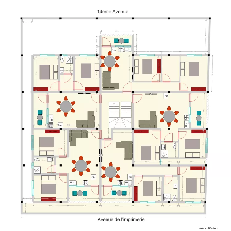 appartementsbis etage. Plan de 