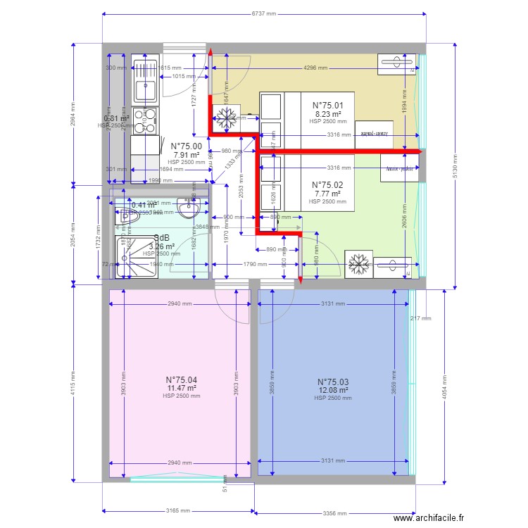 GE85 N75 NEW 4 chambres. Plan de 0 pièce et 0 m2