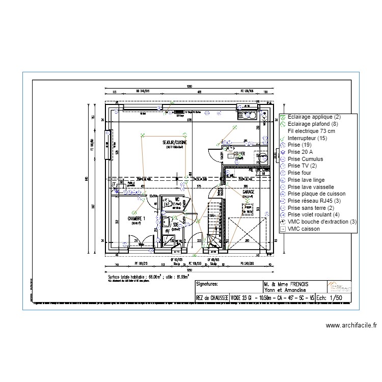 FRENOIS RDC ELEC. Plan de 0 pièce et 0 m2