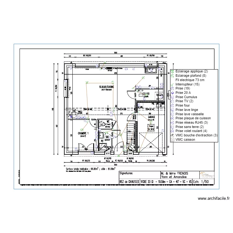 FRENOIS RDC ELEC. Plan de 