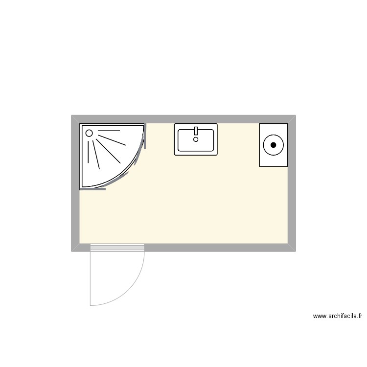 Lainet SDB existant. Plan de 0 pièce et 0 m2