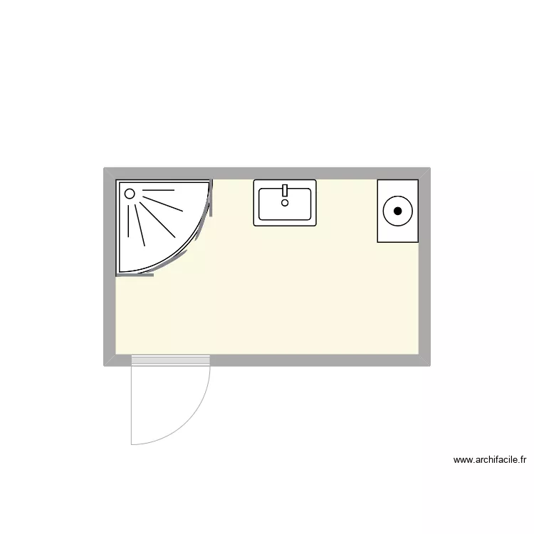 Lainet SDB existant. Plan de Lainet SDB existant. Plan de