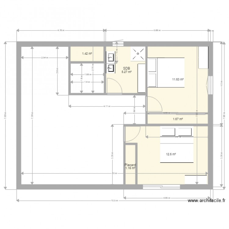 Maison neuve 2ème série. Plan de 0 pièce et 0 m2