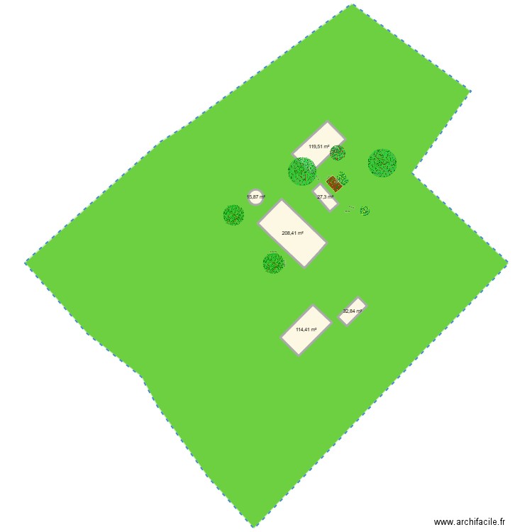 blanchou 1. Plan de 6 pièces et 518 m2