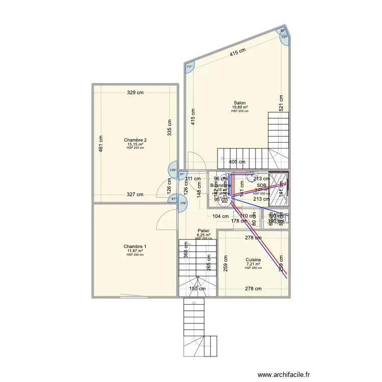 Appartement La Baule3. Plan de 