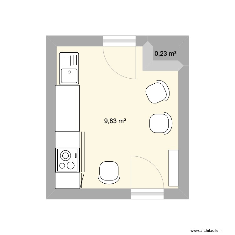 Cuisine Harmo. Plan de 0 pièce et 0 m2