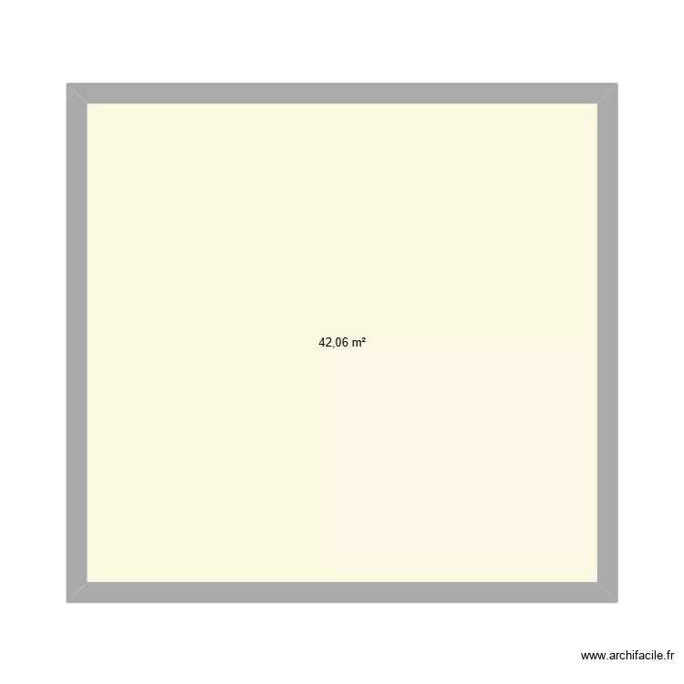 casa. Plan de 1  et 42 m²