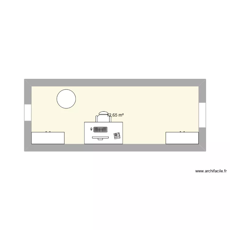 bureau de Julie. Plan de 