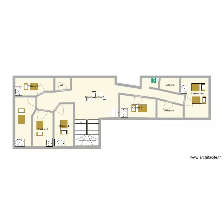 spa etage. Plan de 
