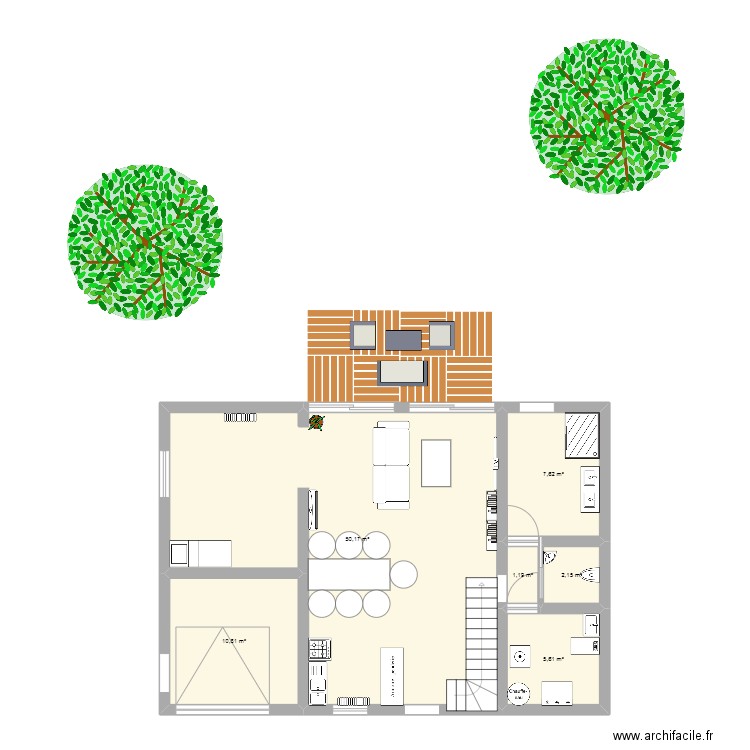 jacinthes 2. Plan de 6 pièces et 78 m2