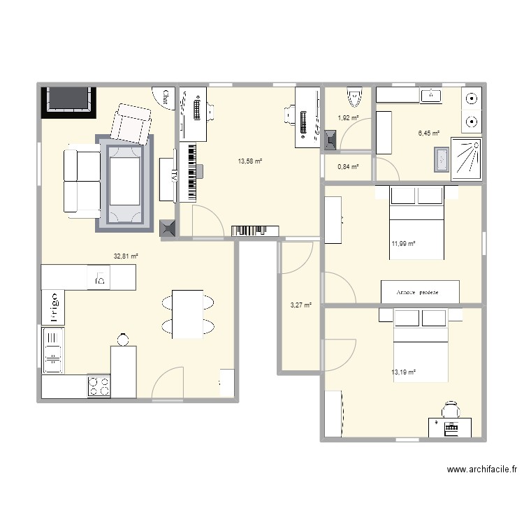 maison. Plan de 0 pièce et 0 m2
