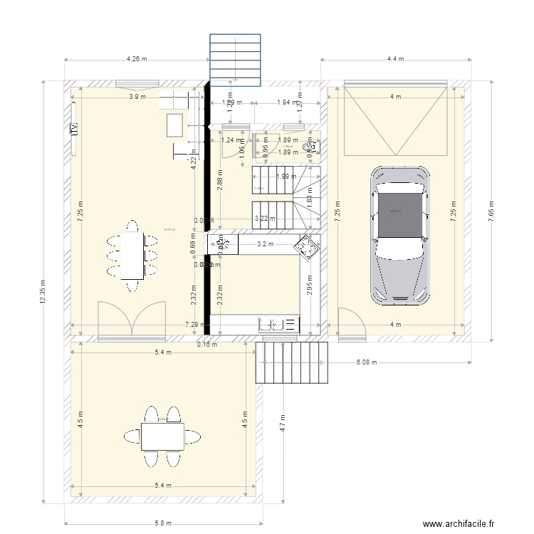 MAISON fresnois etage. Plan de 5 pièces et 100 m2