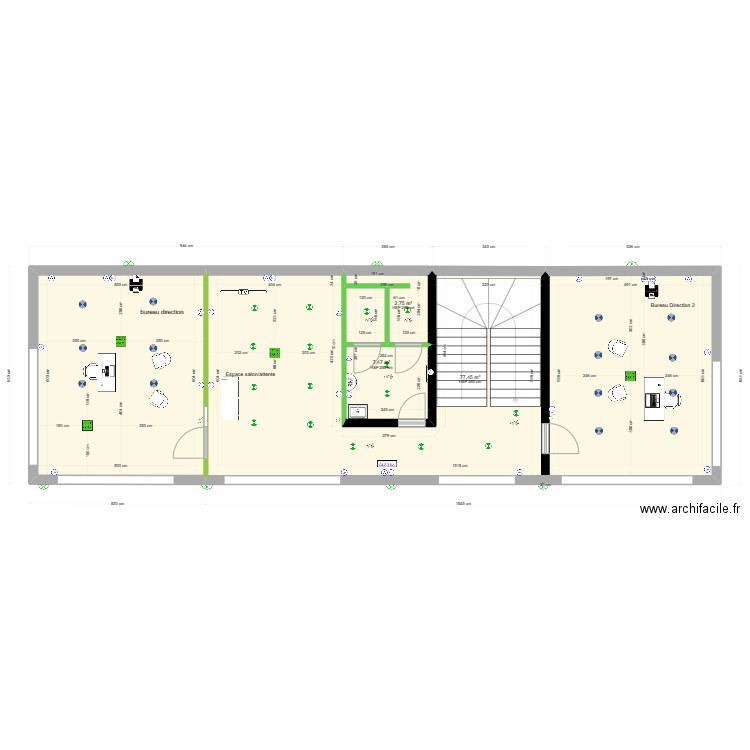 SCI M.INVEST ETAGE. Plan de 4 pièces et 118 m2