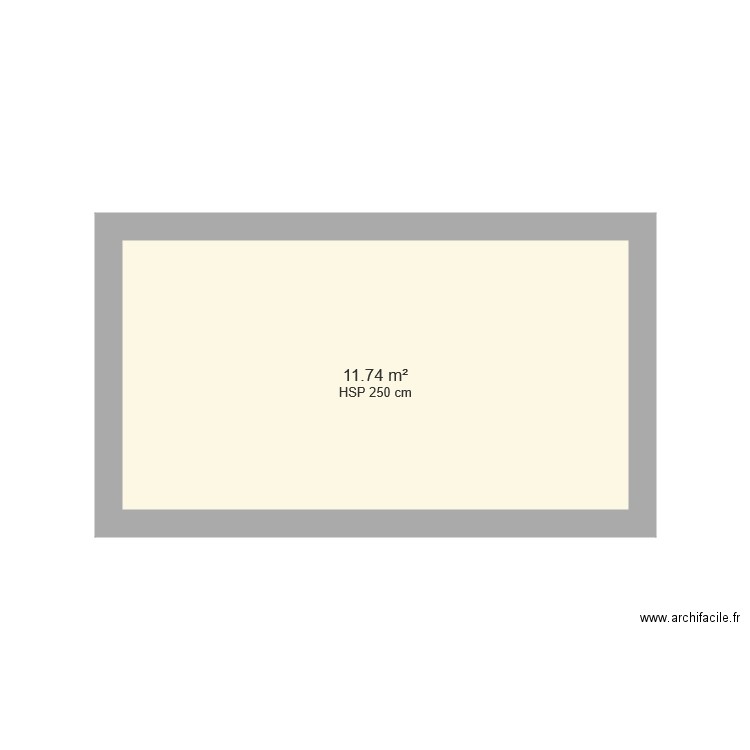 1 Bureau piece rectangle. Plan de 0 pièce et 0 m2