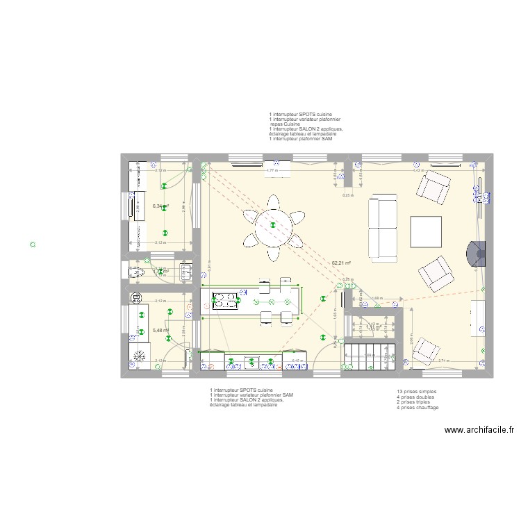 REZ DE CHAUSSEE. Plan de 0 pièce et 0 m2