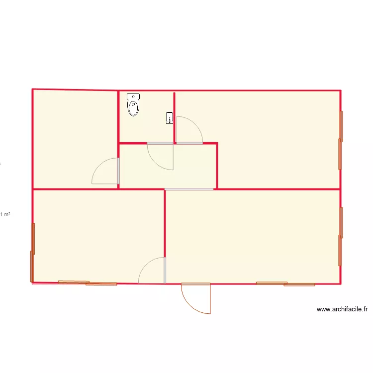  &eacute;tage 1 MODULE  9500mm projet bureau . Plan de 