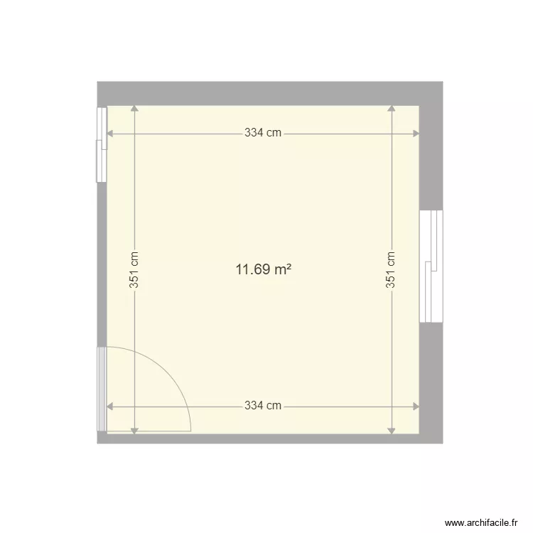 chambre cathy. Plan de 