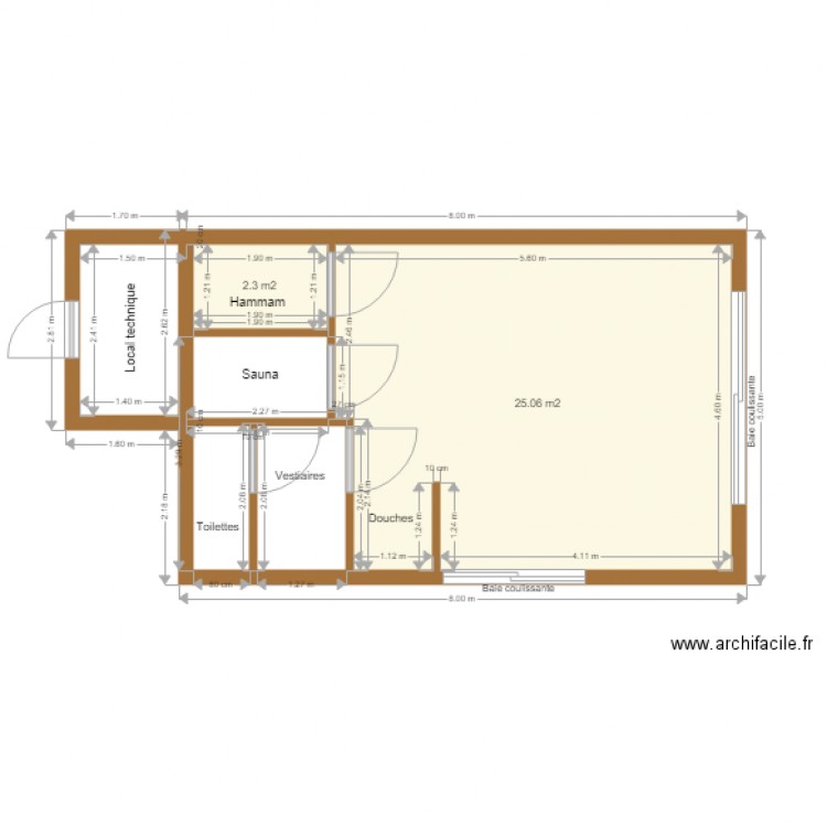 lodge centre de remise en forme. Plan de 0 pièce et 0 m2