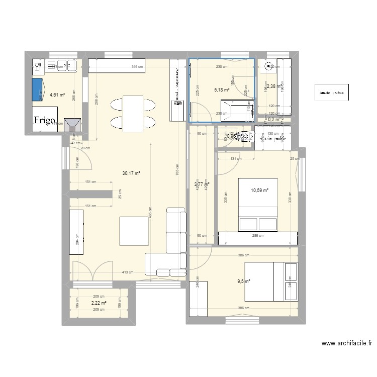 Appart 2. Plan de 0 pièce et 0 m2