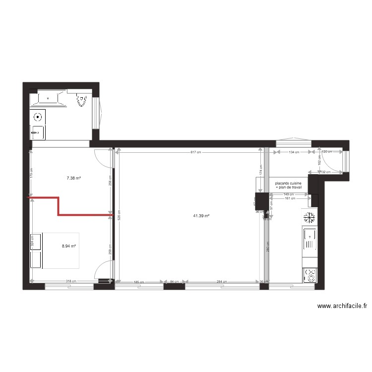 PROJET LEVIS plan EXISTANT DEF. Plan de 0 pièce et 0 m2