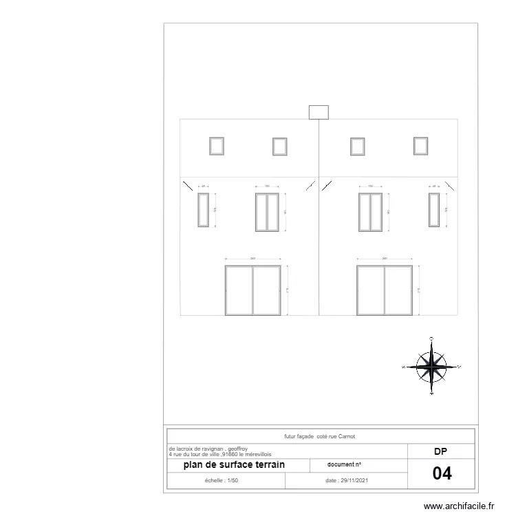futur fa&ccedil;ade finale  ARRIERE  CHRIS Geoffroy. Plan de 