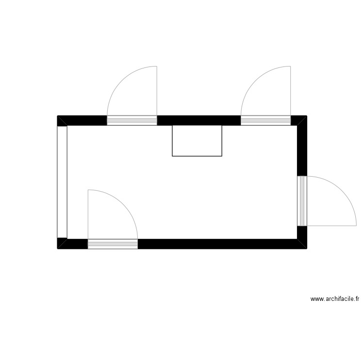 Anatole entrée. Plan de 1 pièce et 7 m2