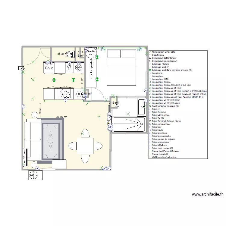 Nocca Appartement. Plan de 