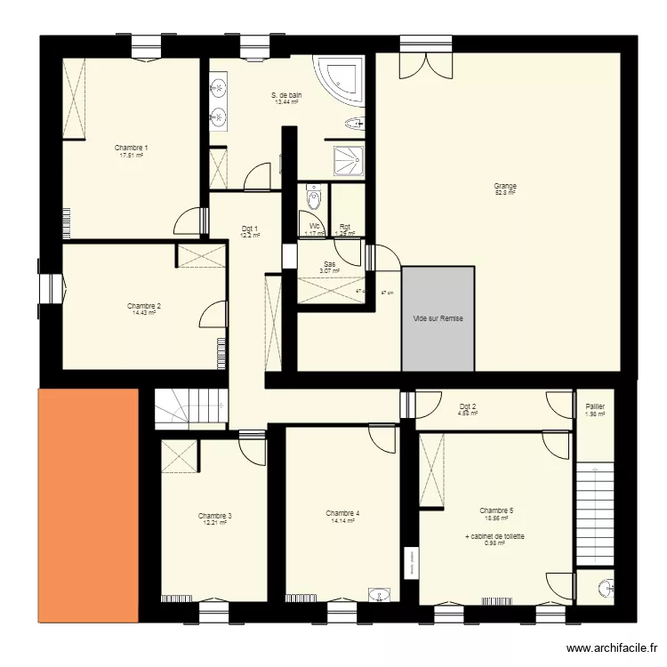 LES THOUMAZES ETAGE. Plan de LES THOUMAZES ETAGE. Plan de